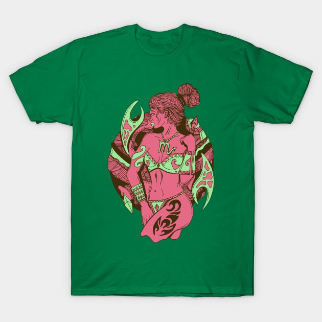 Pink Mint Scorpio Beauty T-Shirt by kenallouis